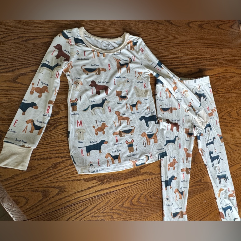 NWOT Caden Lane “ABC Paw-ty” print, 4T two piece pajamas